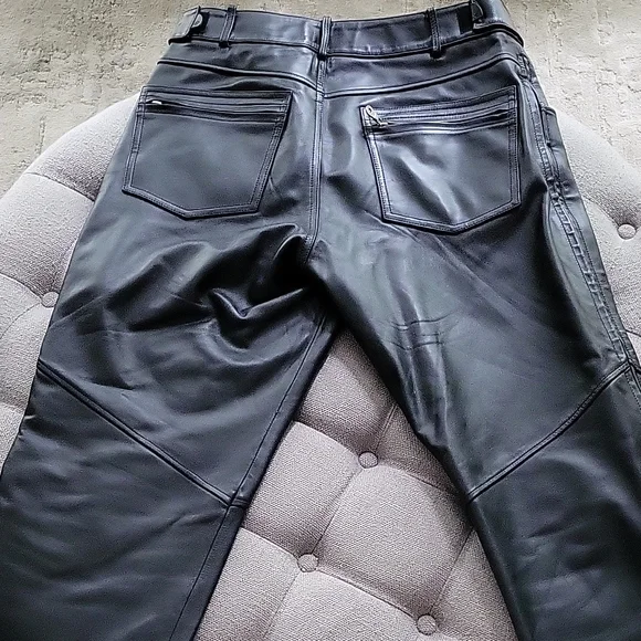 Harley-Davidson Black Leather Pants - Picture 5 of 9